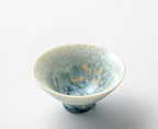 KilnDao 'Smoke Blue' Series Crystalline Glaze Master Cup | Icy Flower Pattern | Dehua Porcelain