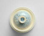 KilnDao 'Smoke Blue' Series Crystalline Glaze Master Cup | Icy Flower Pattern | Dehua Porcelain