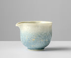 KilnDao 'Smoke Blue' Series Crystalline Glaze Master Cup | Icy Flower Pattern | Dehua Porcelain