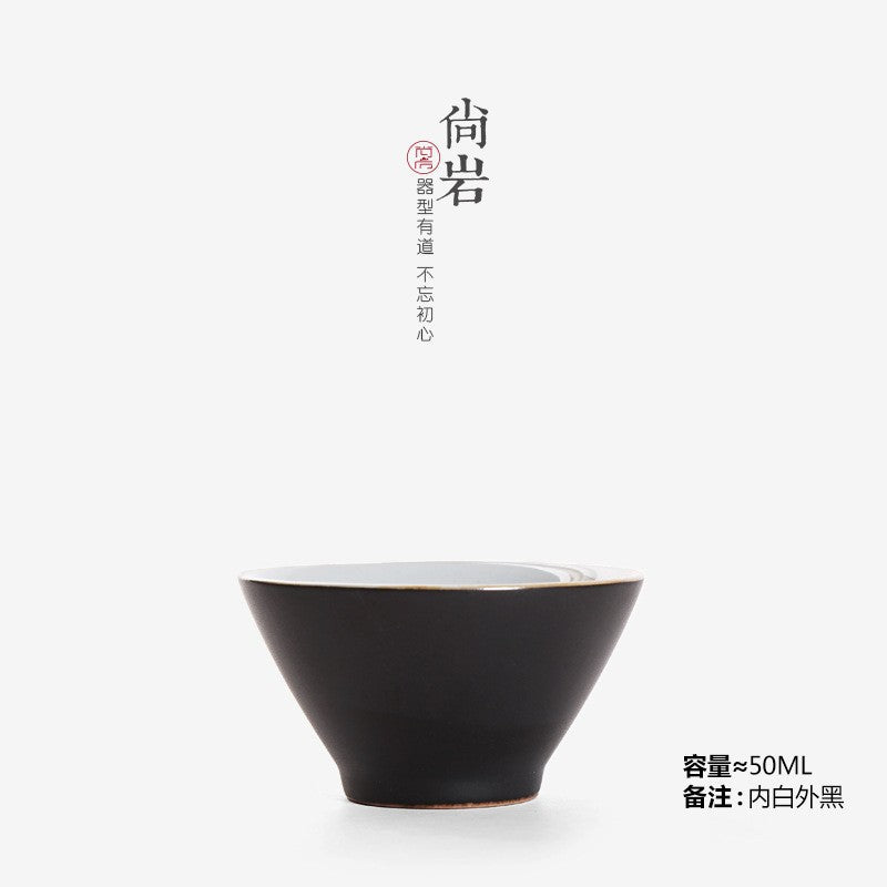 Stoneware Chinese creative tea cup single Cup handmade ceramic bucket fragrance Cup big kung fu tea set Tea Cup