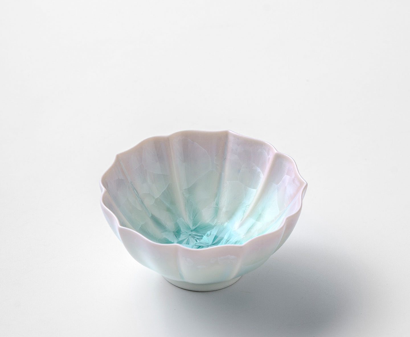 KilnDao · 'Floral Hue' Series Iridescent Crystal Glaze Tea Cup Set, 80ml - Gift Box for Two