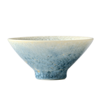 KilnDao 'Smoke Blue' Series Crystalline Glaze Master Cup | Icy Flower Pattern | Dehua Porcelain