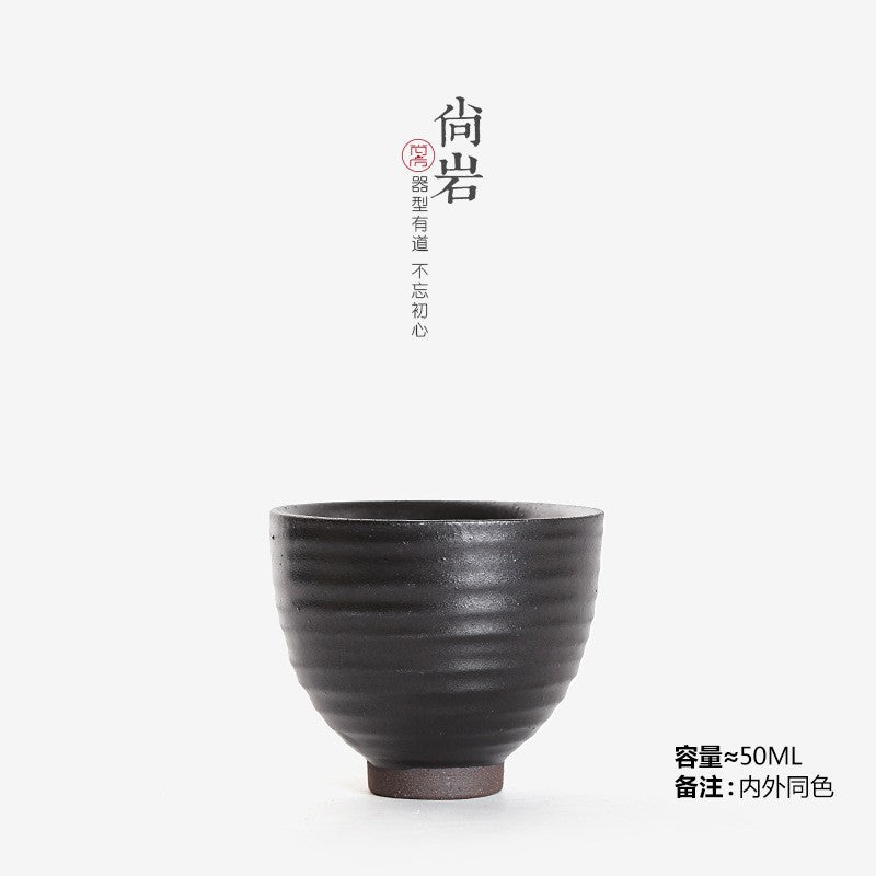 Stoneware Chinese creative tea cup single Cup handmade ceramic bucket fragrance Cup big kung fu tea set Tea Cup