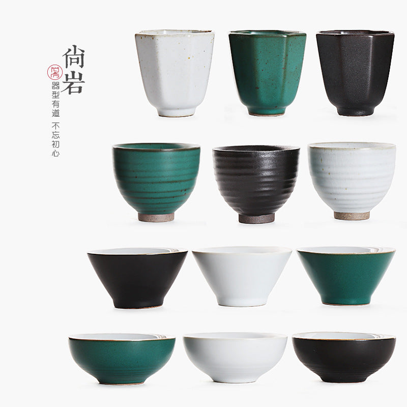 Stoneware Chinese creative tea cup single Cup handmade ceramic bucket fragrance Cup big kung fu tea set Tea Cup